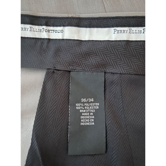 Perry Ellis Portfolio Light Brown Dress Pants 36/34 - Picture 5 of 7